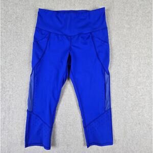 🌼C9 by Champion Leggings Womens Size Large Cropped Electric Blue